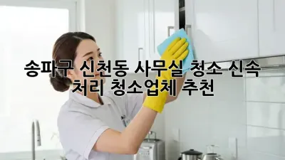 송파구 신천동 사무실 청소? ⚡️신속 처리 청소업체 추천!